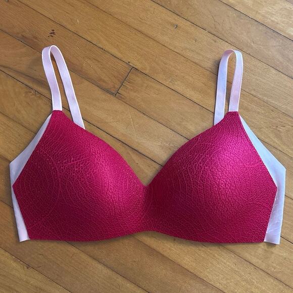 Knix Other - Knix Size 5 Wingwoman Contour Bra Wirefree Wireless Red Lace Pink